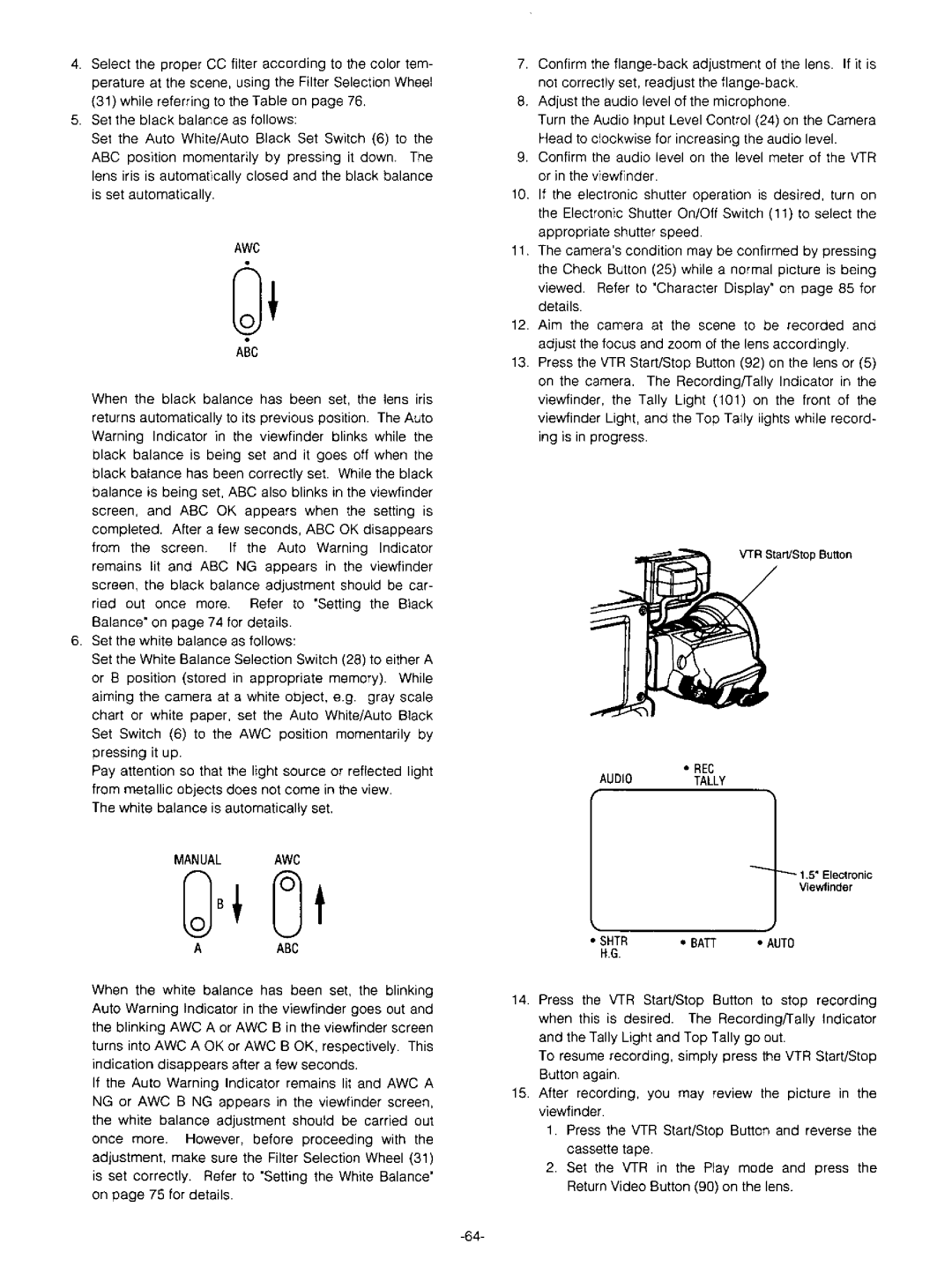 Panasonic AW-F575 manual 