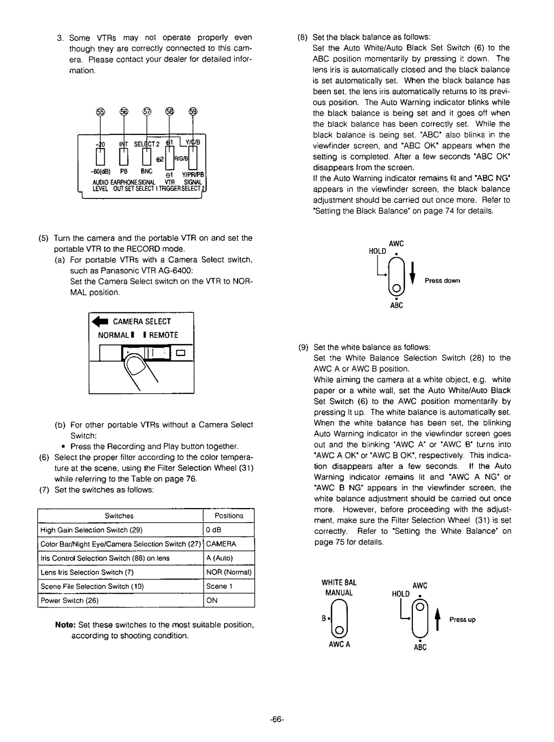 Panasonic AW-F575 manual 