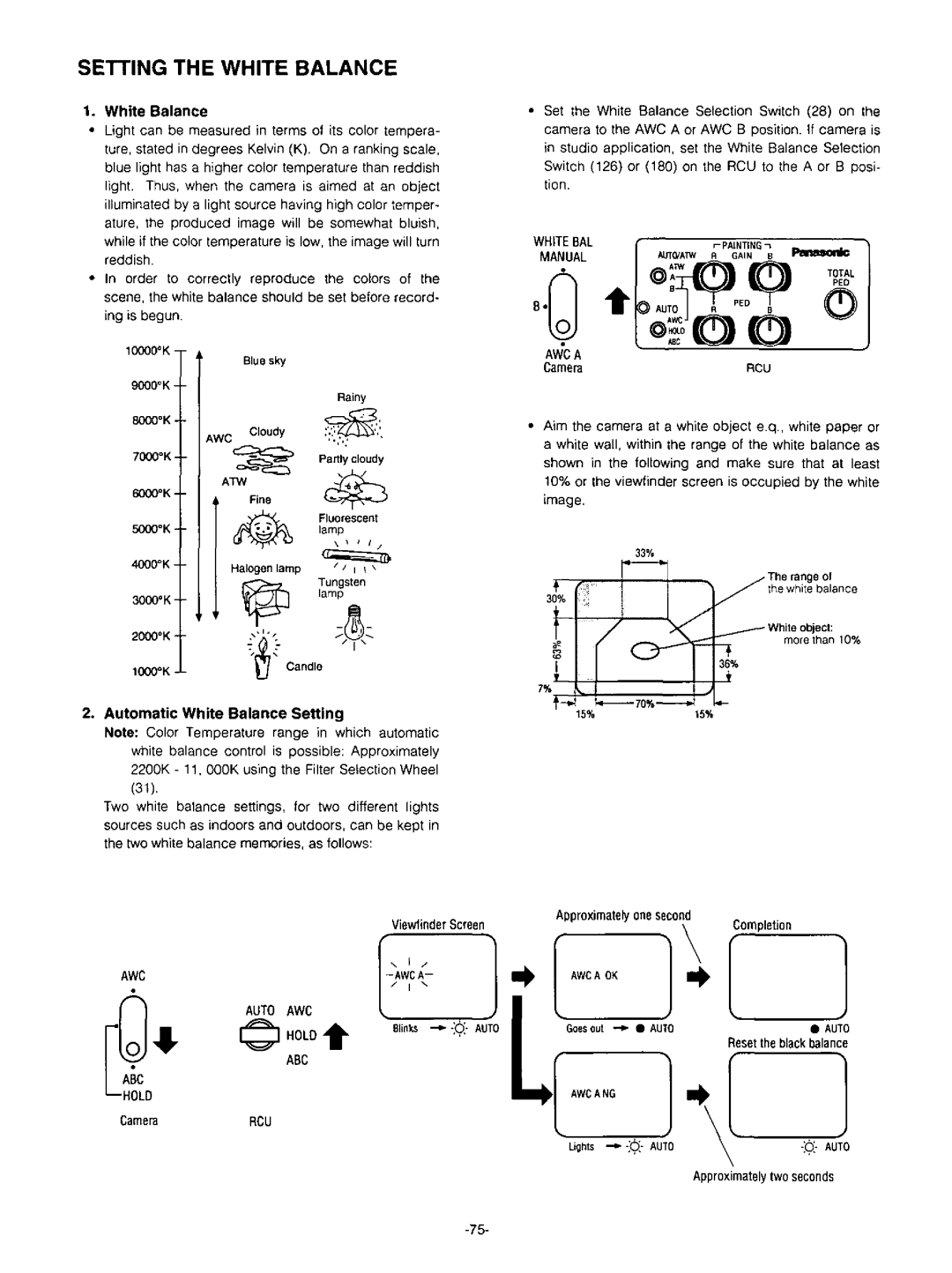 Panasonic AW-F575 manual 