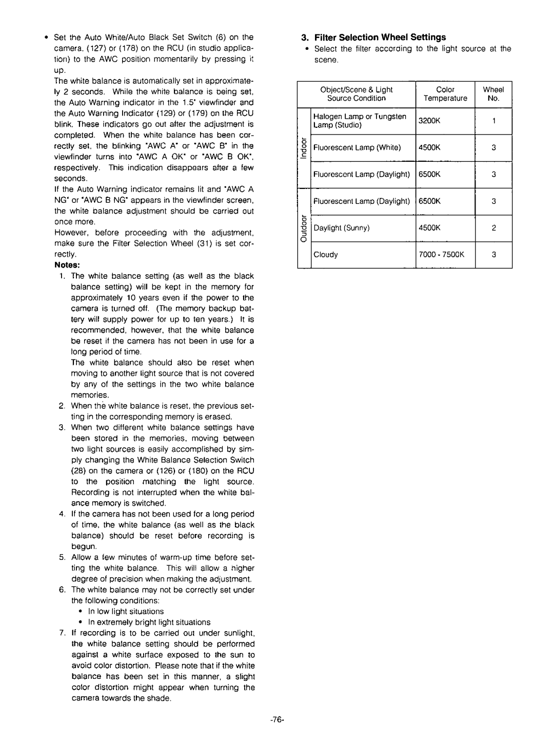 Panasonic AW-F575 manual 