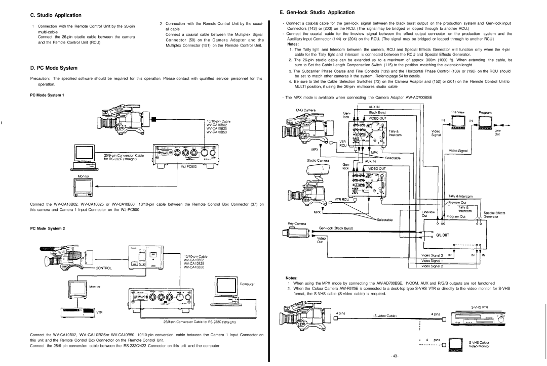 Panasonic AW-F575E manual PC Mode System, Out 