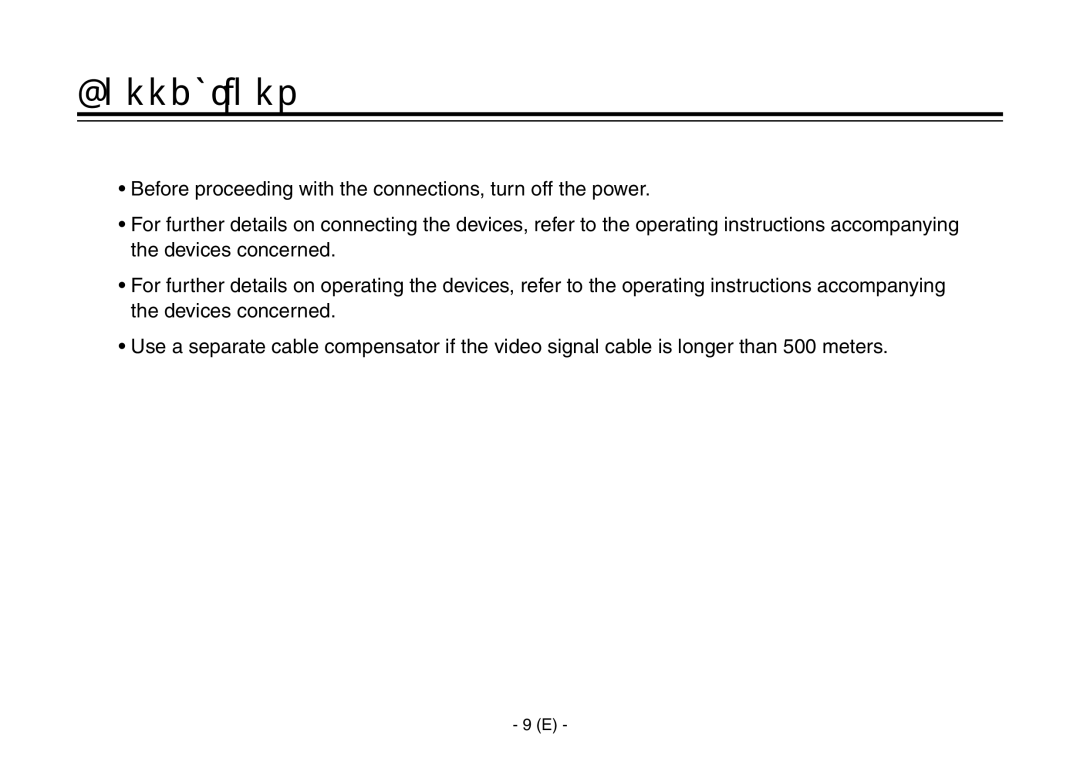 Panasonic AW-IF400G manual Connections 