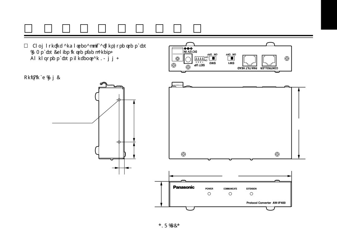 Panasonic AW-IF400G manual Appearance 