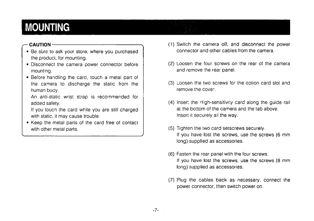 Panasonic AW-PB303 manual 