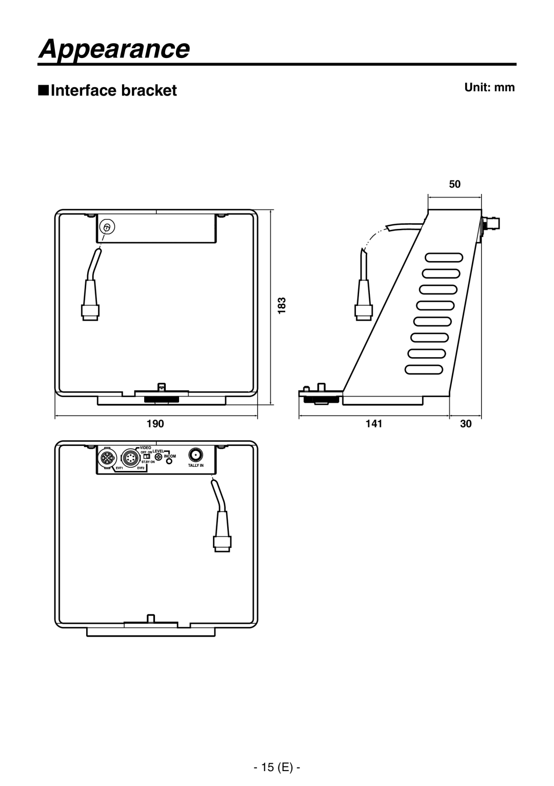 Panasonic AW-PB506AL manual 15 E 