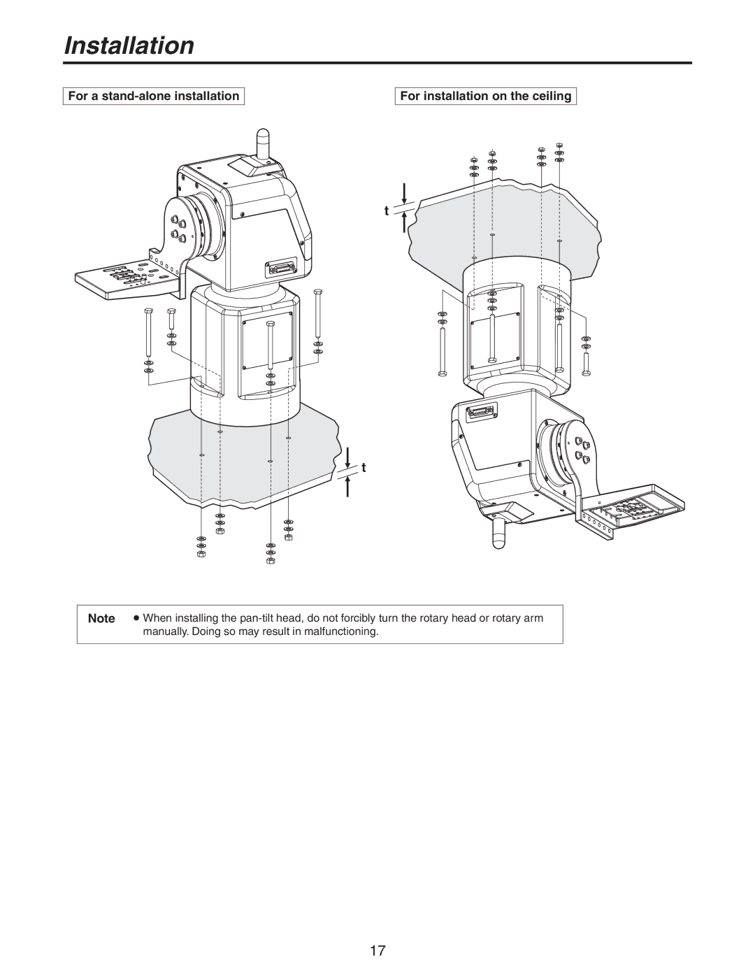 Panasonic AW-PH405N manual Installation 