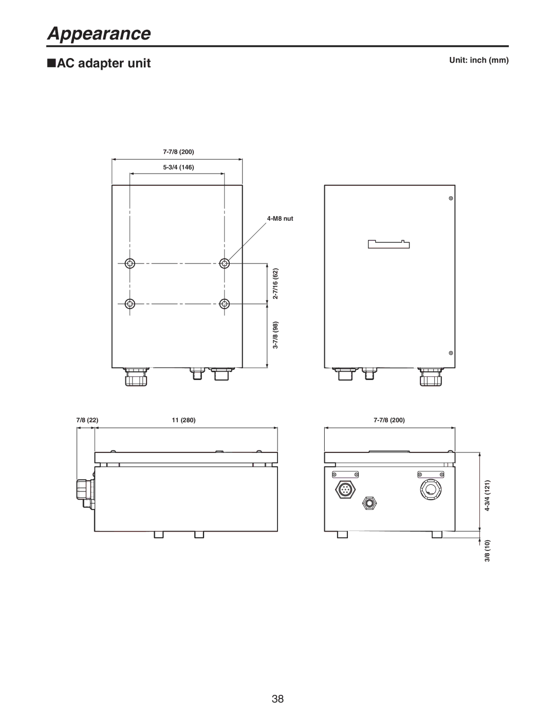 Panasonic AW-PH650N manual M8 nut 