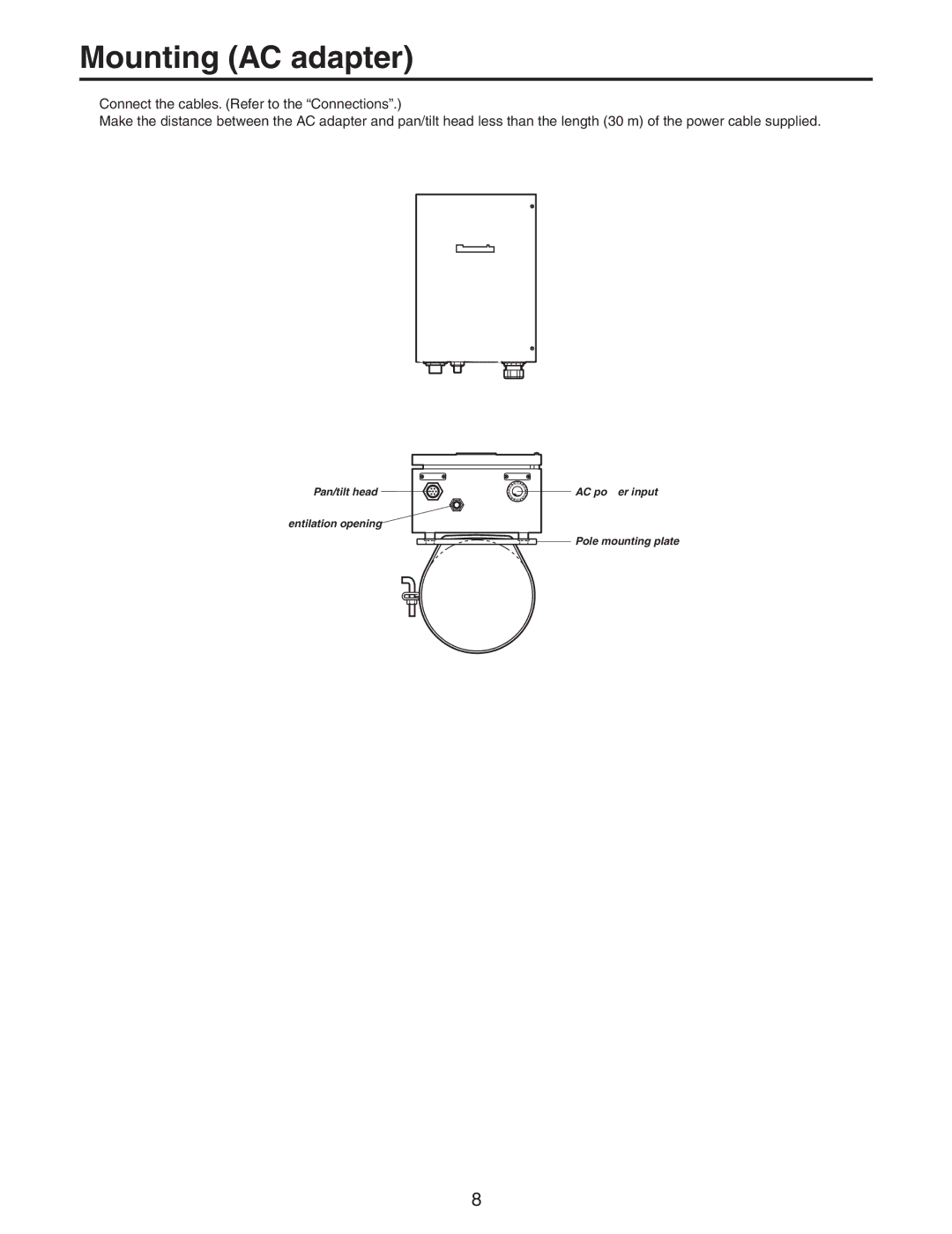 Panasonic AW-PH650N manual Pan/tilt head 