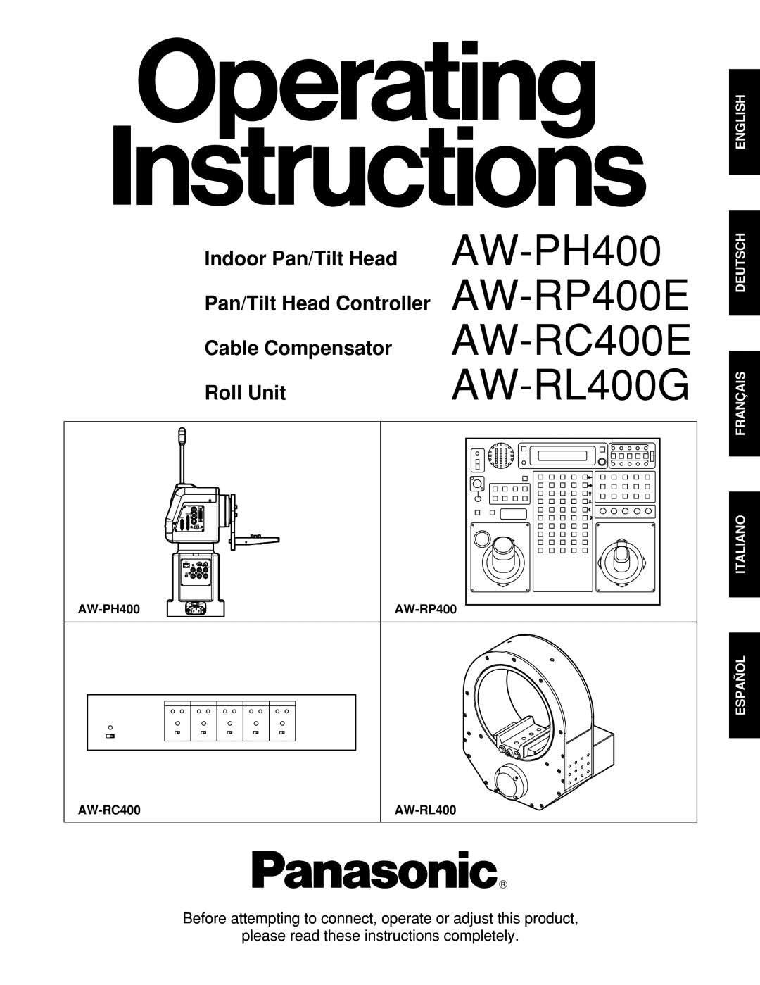 Panasonic AW-RP400E, AW-RL400G, AW-RC400E manual 