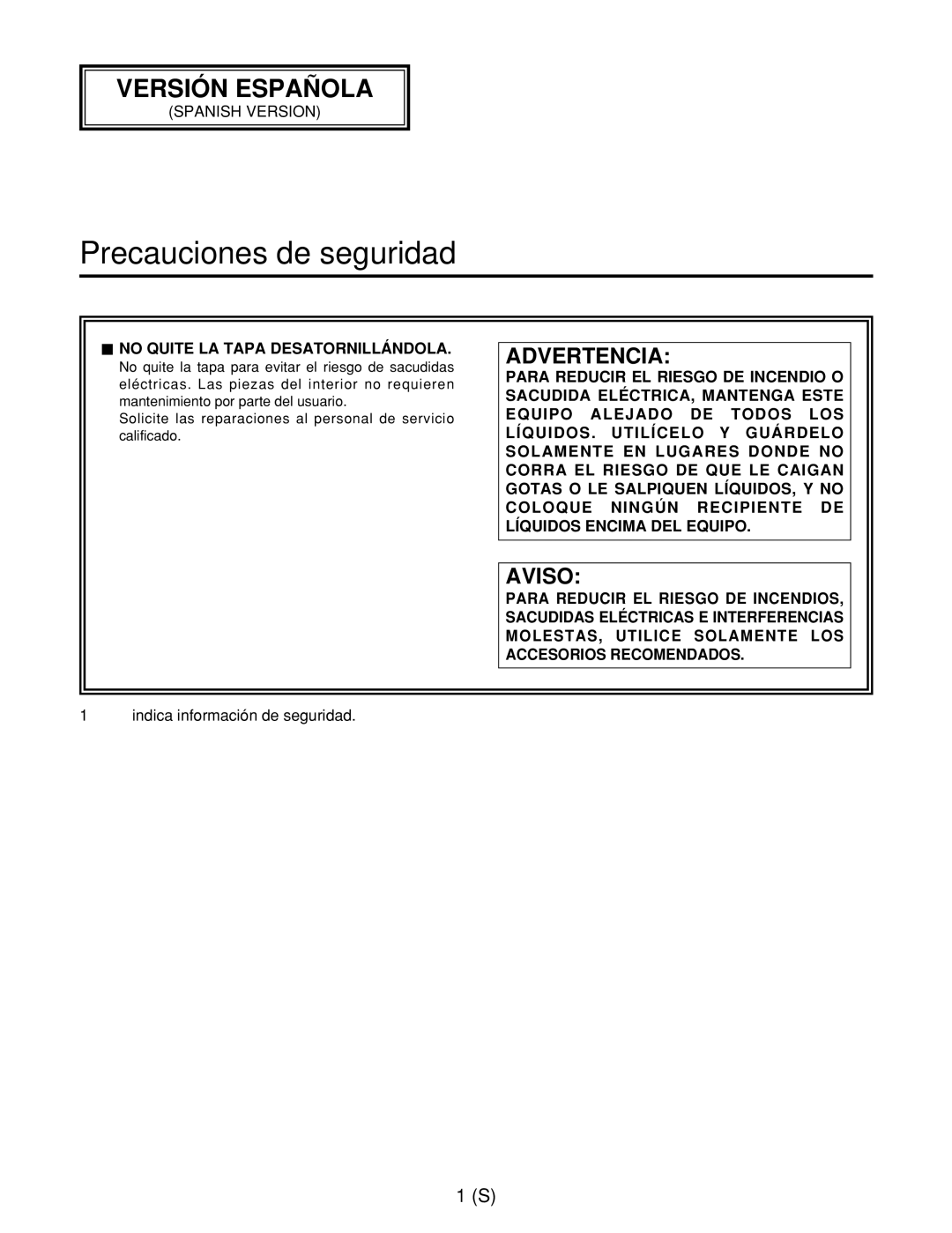 Panasonic AW-RC400E, AW-RL400G, AW-RP400E manual Precauciones de seguridad 