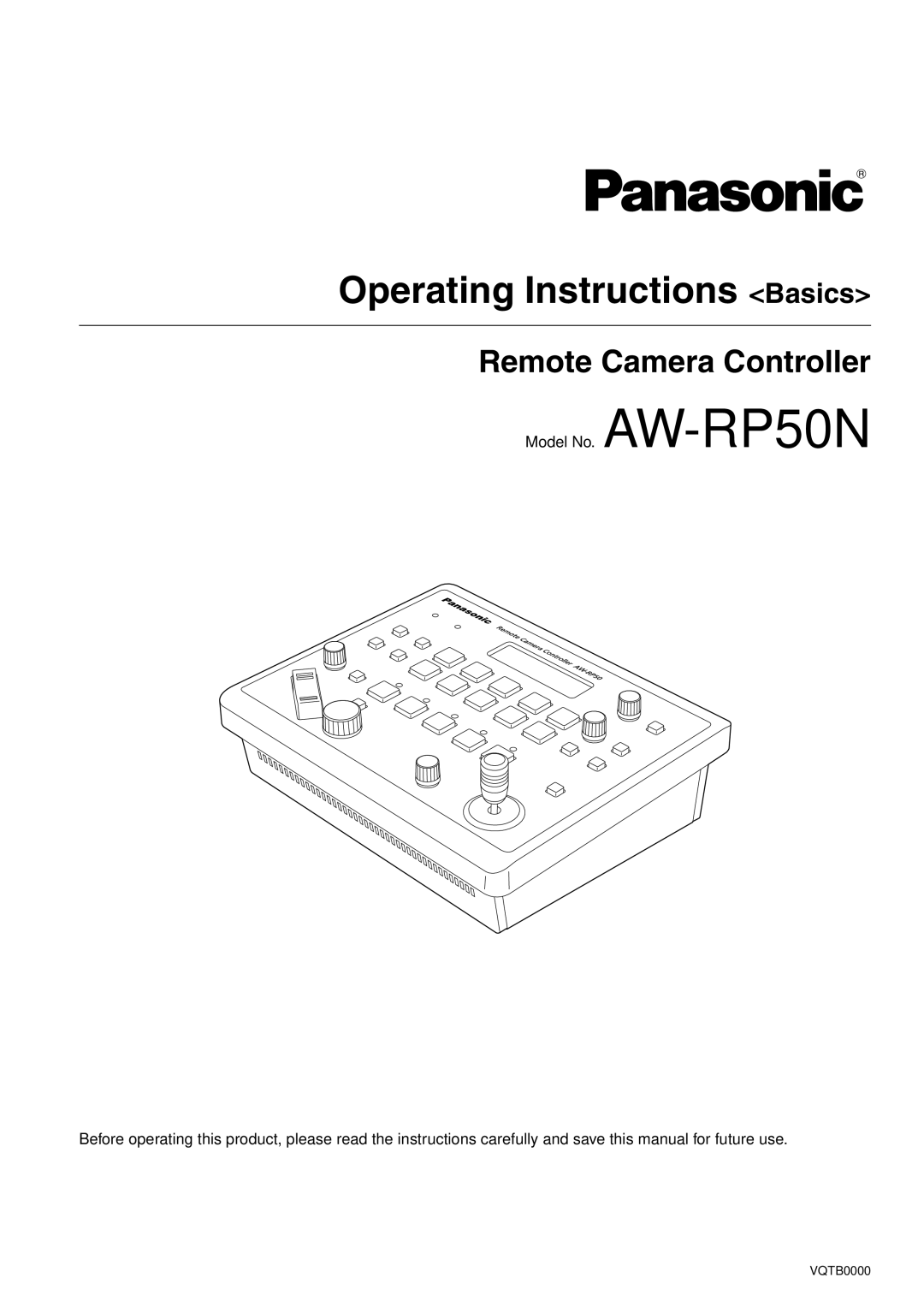 Panasonic AW-RP50N operating instructions Operating Instructions Basics 