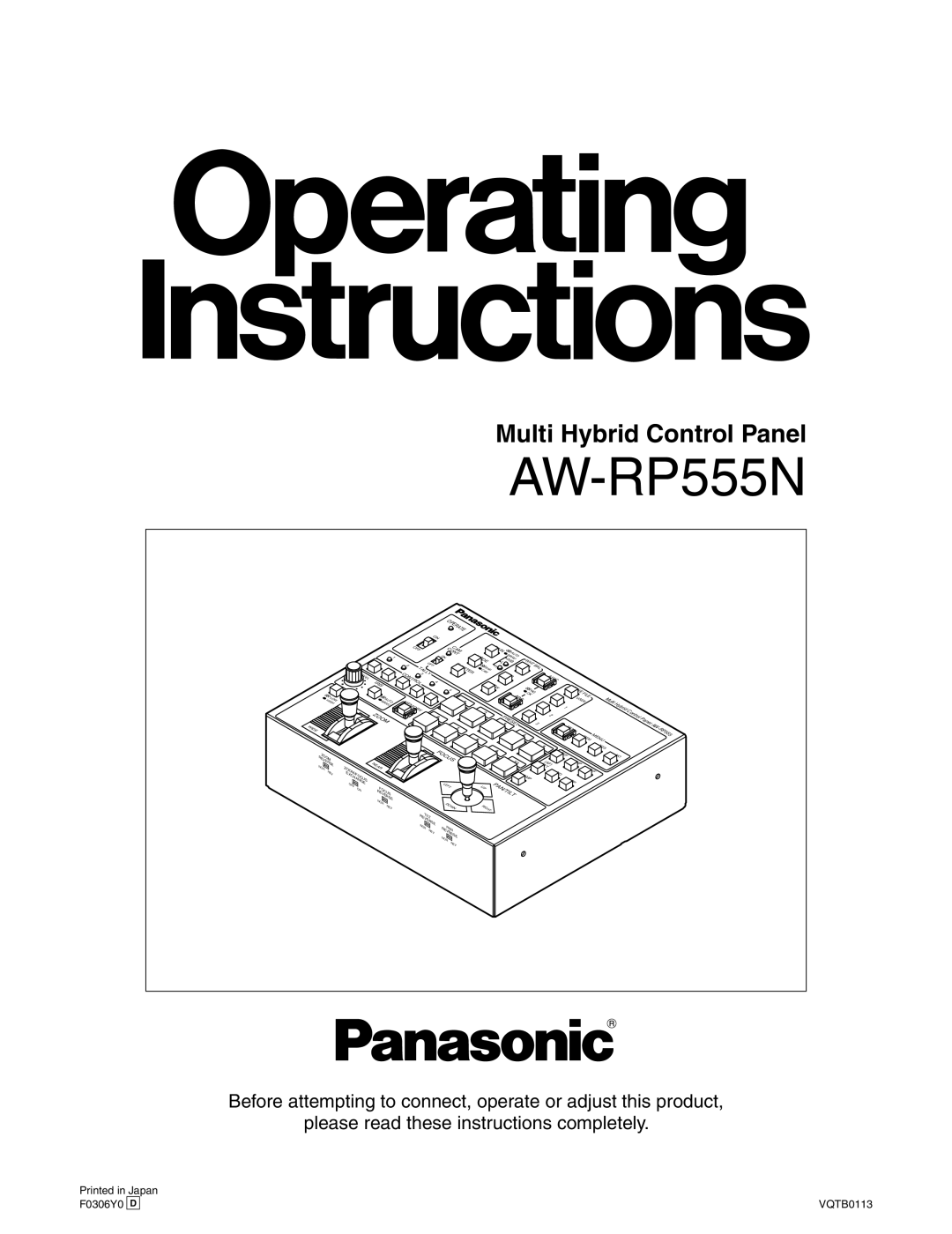 Panasonic AW-RP555N manual 