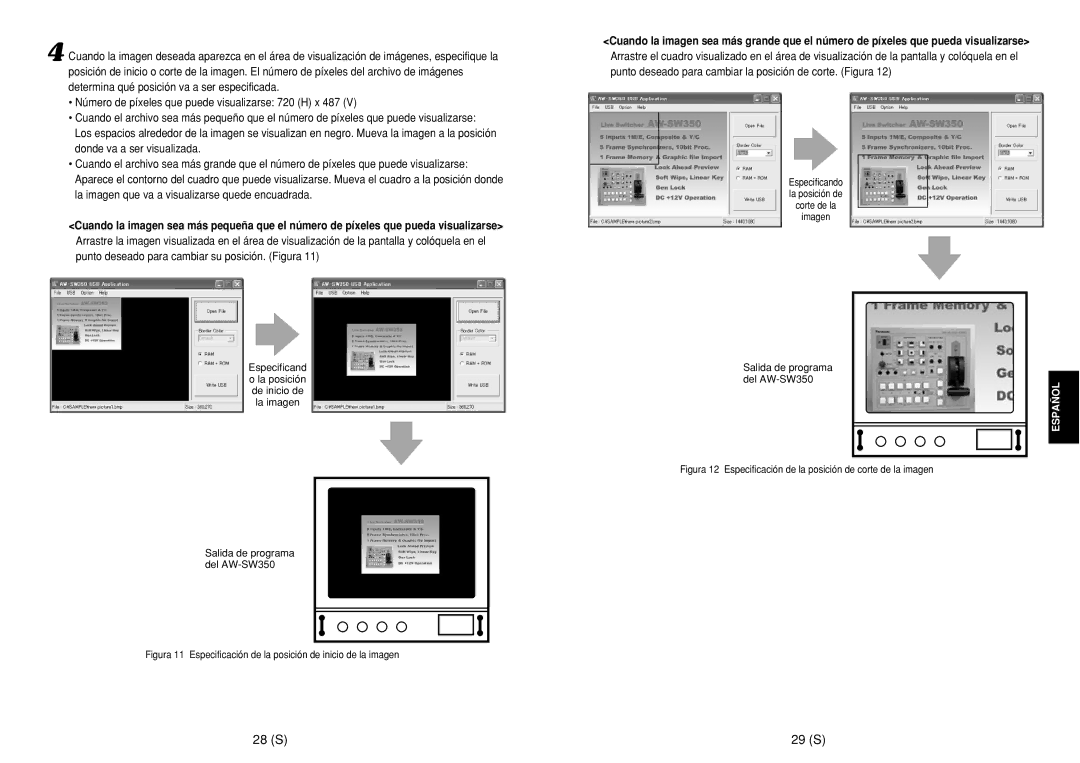 Panasonic AW-SW350E manual 28 S 29 S 