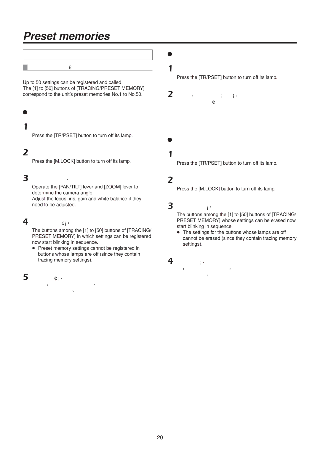 Panasonic AWHE50HN manual Set to the memory recording mode, Hold down the Memory button, Set the memory recording mode 