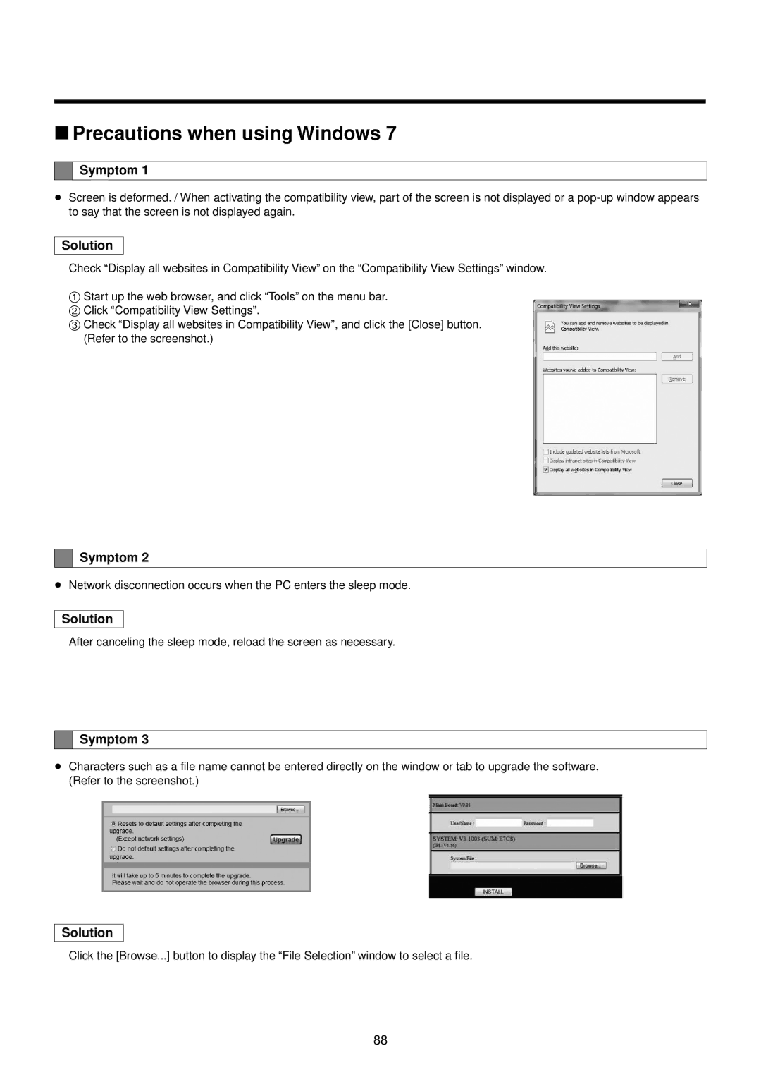 Panasonic AWHE50HN manual WwPrecautions when using Windows 