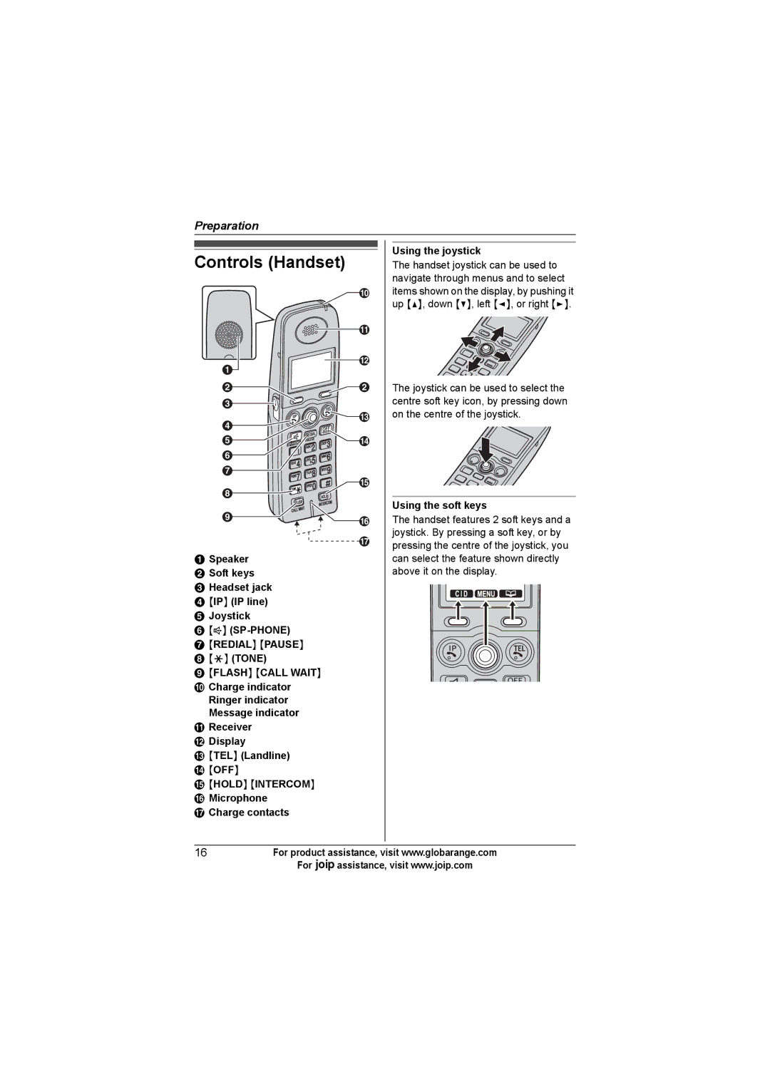 Panasonic BB-GT1500C, BB-GT1540C, BB-GT1502C operating instructions Controls Handset, Redial Pause, OFF Hold Intercom 