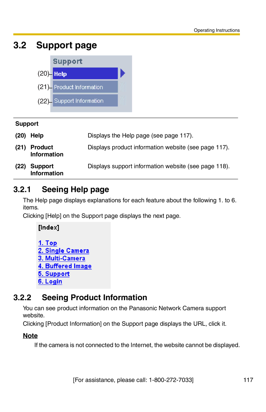 Panasonic BB-HCM331A operating instructions Support, Seeing Help, Seeing Product Information 