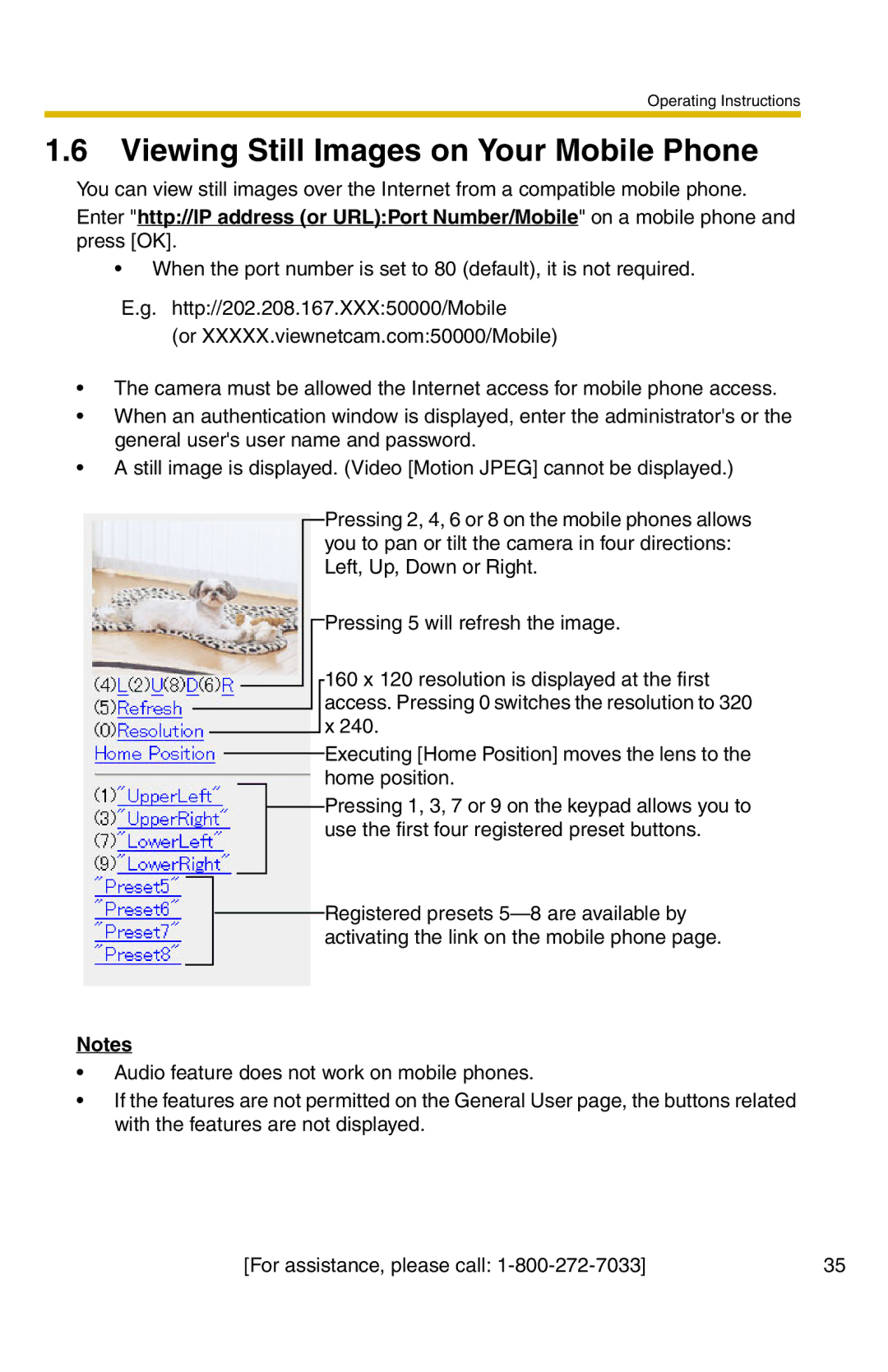 Panasonic BB-HCM331A operating instructions Viewing Still Images on Your Mobile Phone 