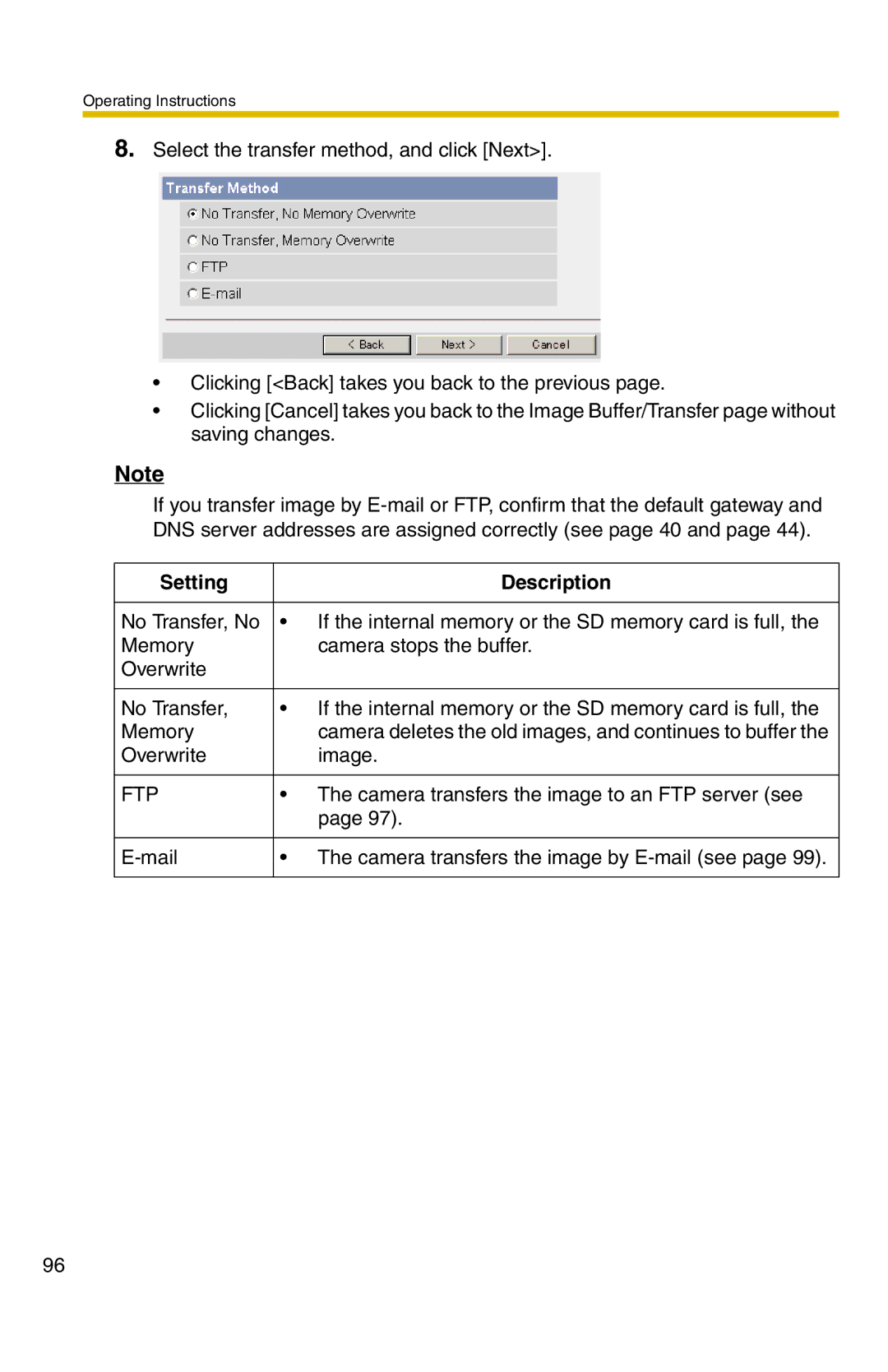 Panasonic BB-HCM331A operating instructions Ftp 