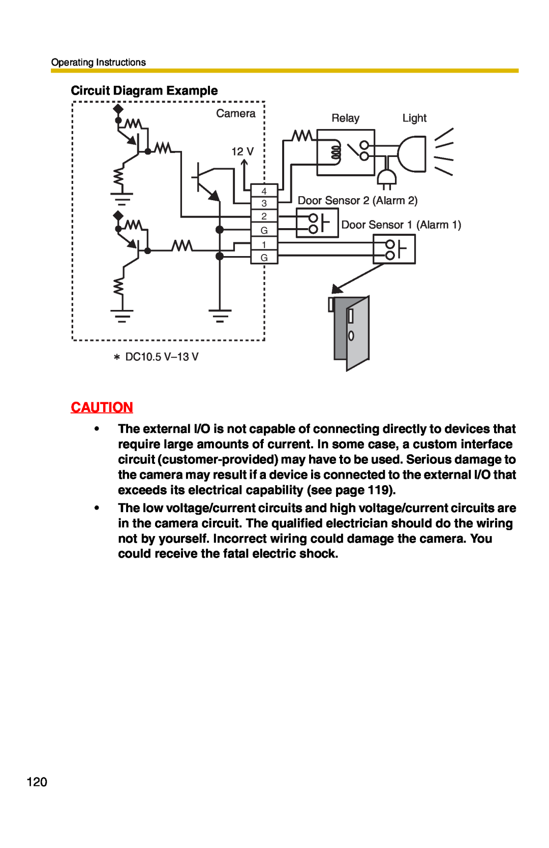 Panasonic BB-HCM331A operating instructions Circuit Diagram Example 