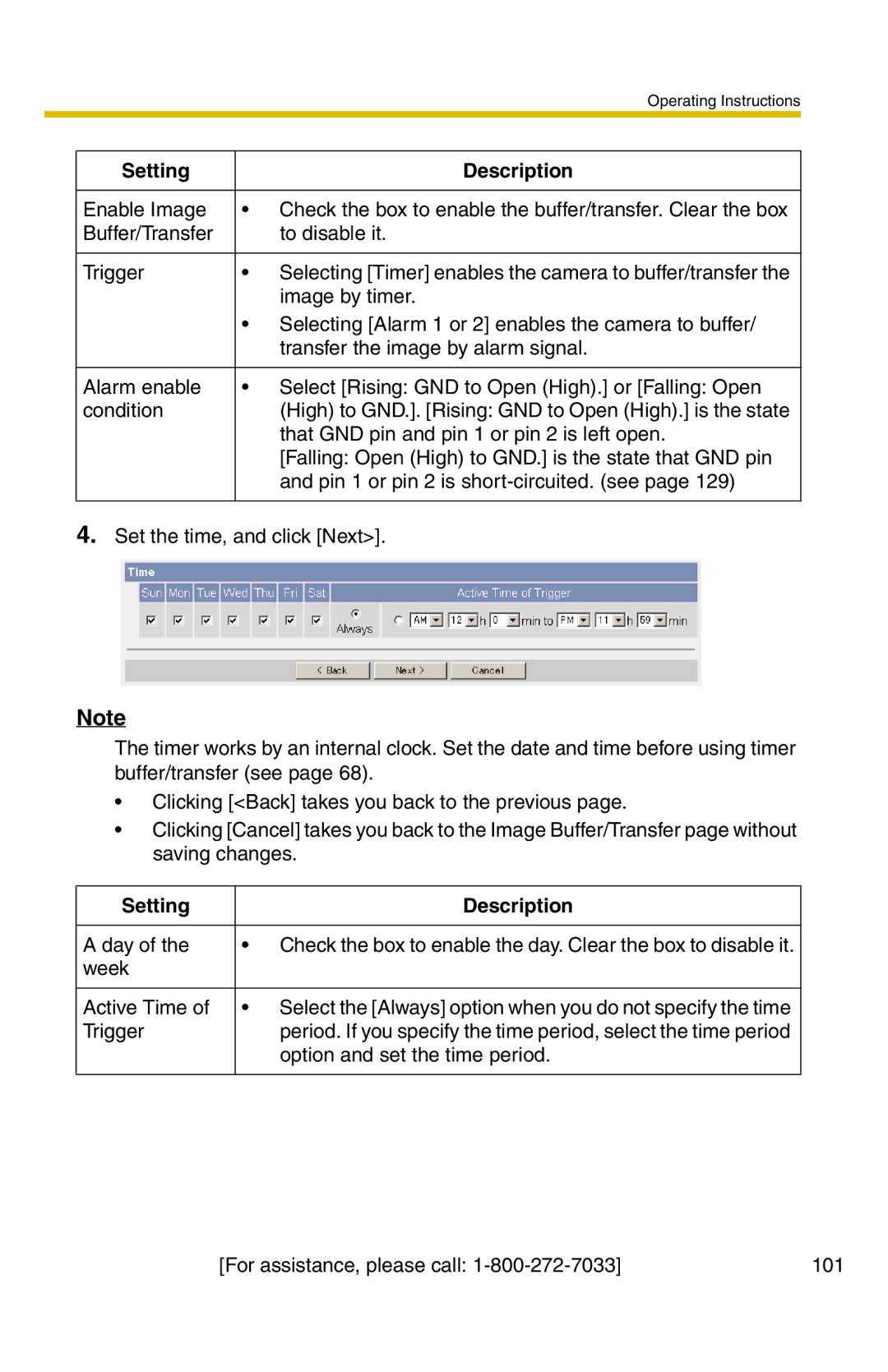 Panasonic BB-HCM371A operating instructions That GND pin and pin 1 or pin 2 is left open 