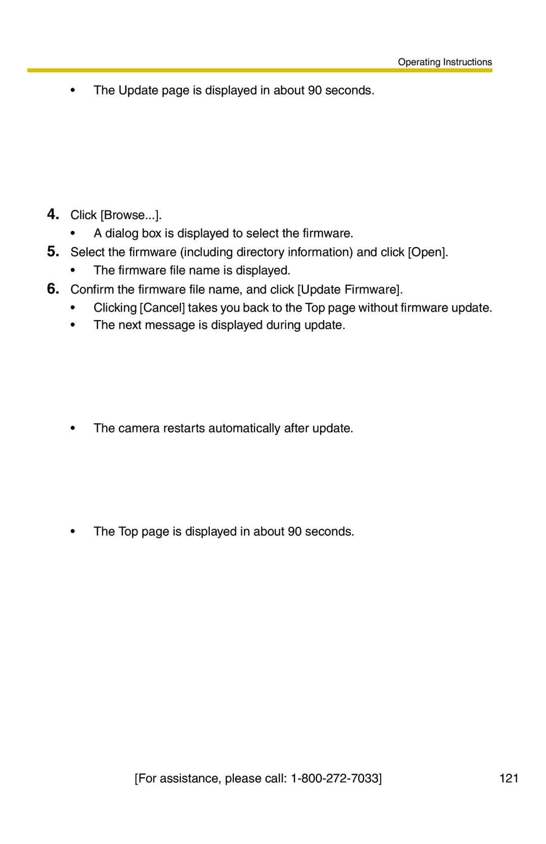 Panasonic BB-HCM371A operating instructions Operating Instructions 