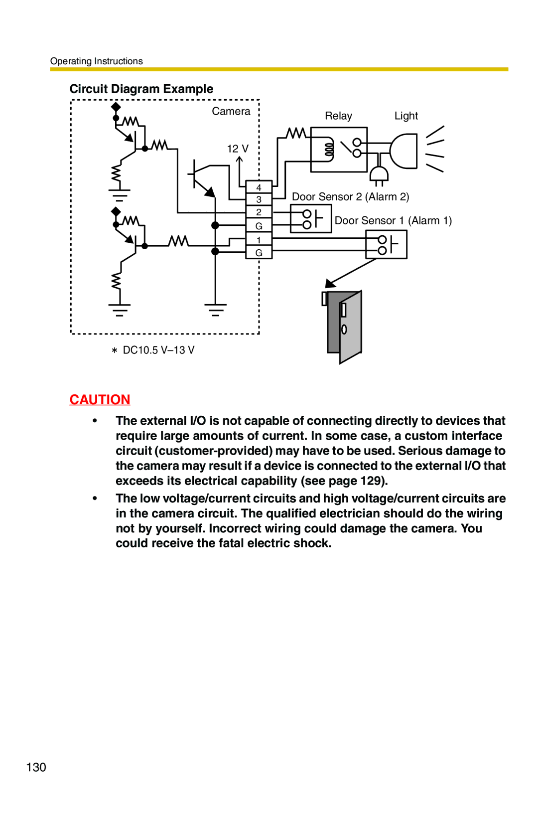 Panasonic BB-HCM371A operating instructions Circuit Diagram Example 