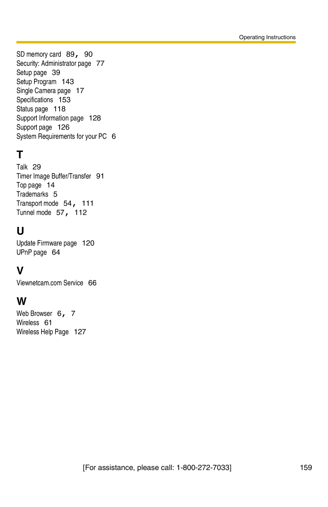 Panasonic BB-HCM371A operating instructions Operating Instructions 