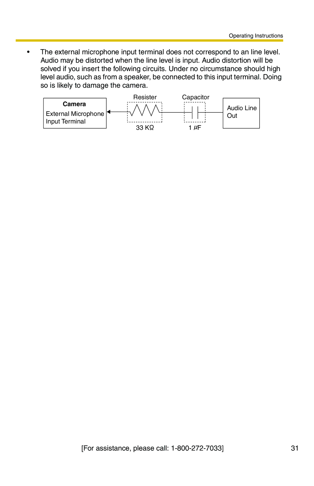 Panasonic BB-HCM371A operating instructions Camera 