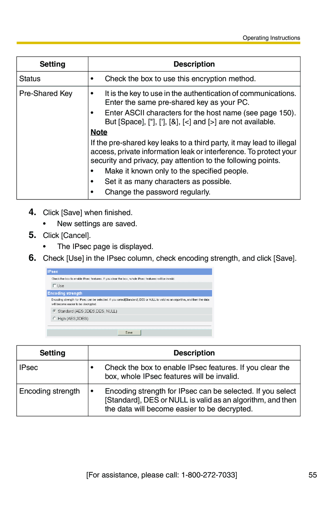 Panasonic BB-HCM371A operating instructions Security and privacy, pay attention to the following points 