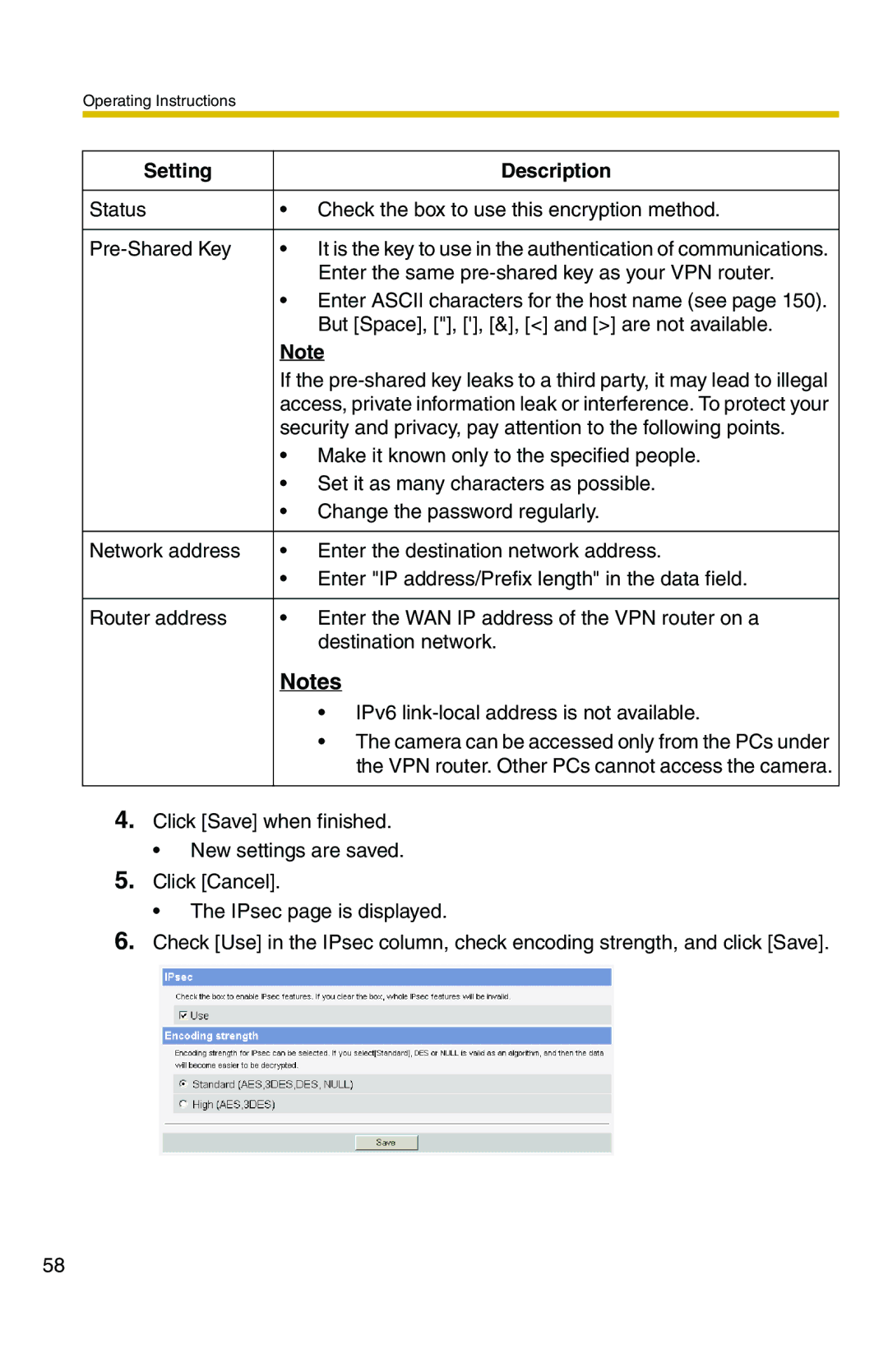 Panasonic BB-HCM371A operating instructions Make it known only to the specified people 