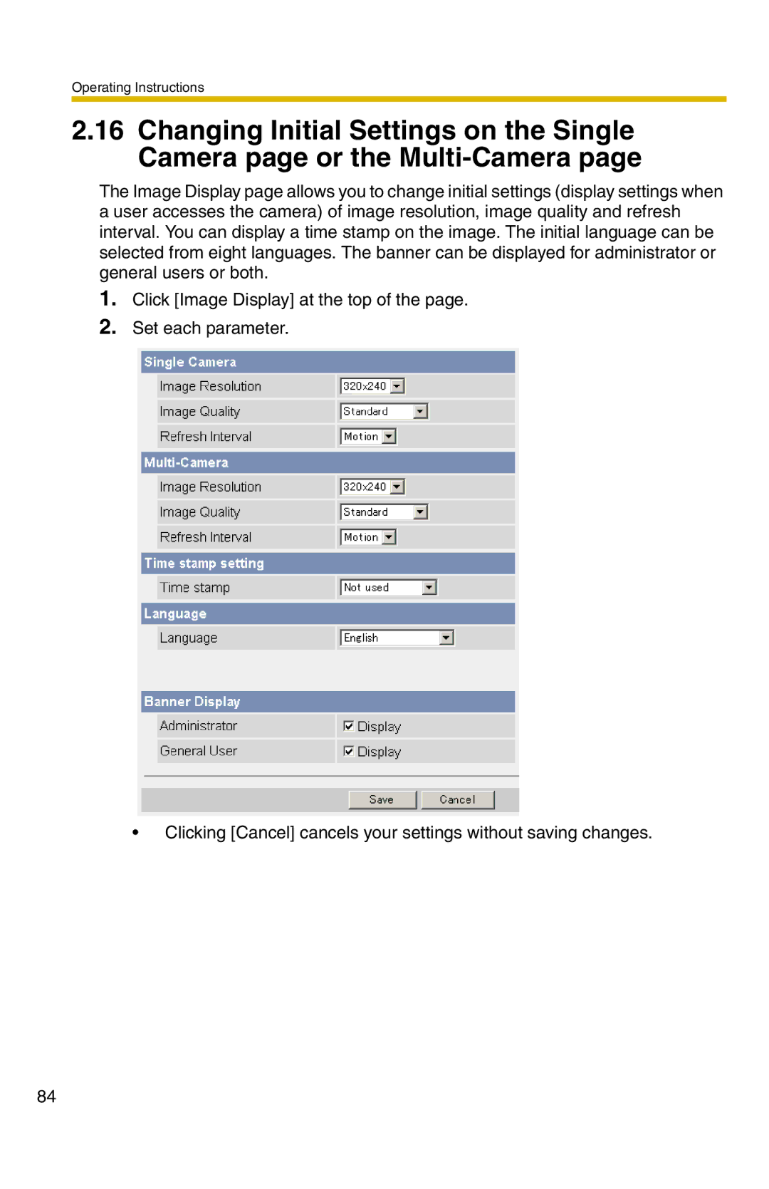 Panasonic BB-HCM371A operating instructions Operating Instructions 