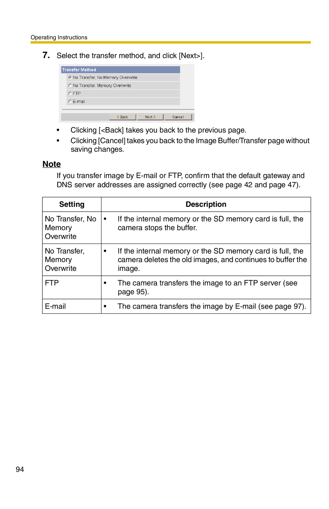 Panasonic BB-HCM371A operating instructions Ftp 