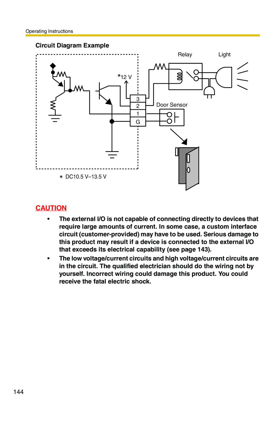 Panasonic BB-HCS301A manual Circuit Diagram Example 