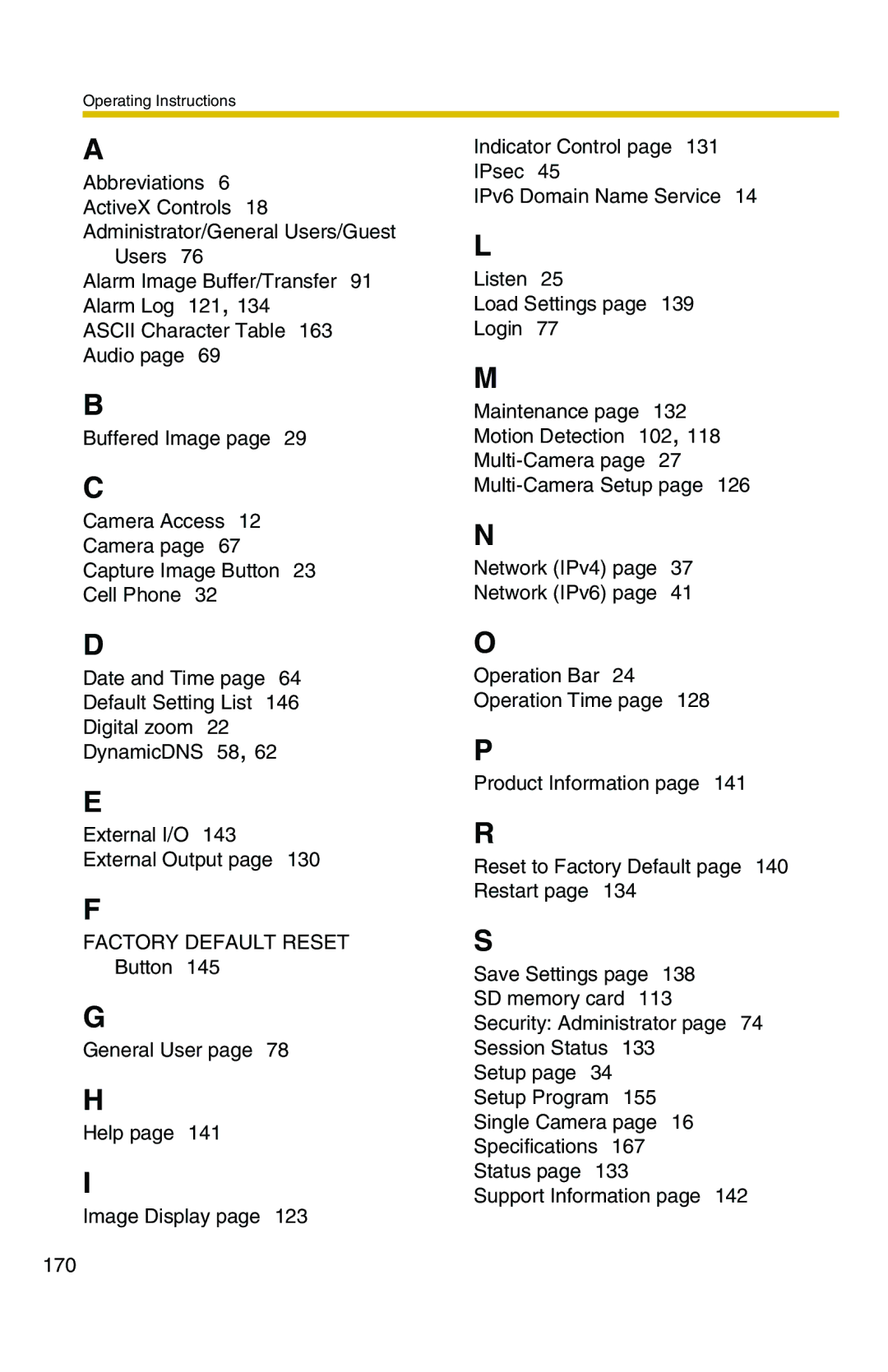 Panasonic BB-HCS301A manual Operating Instructions 