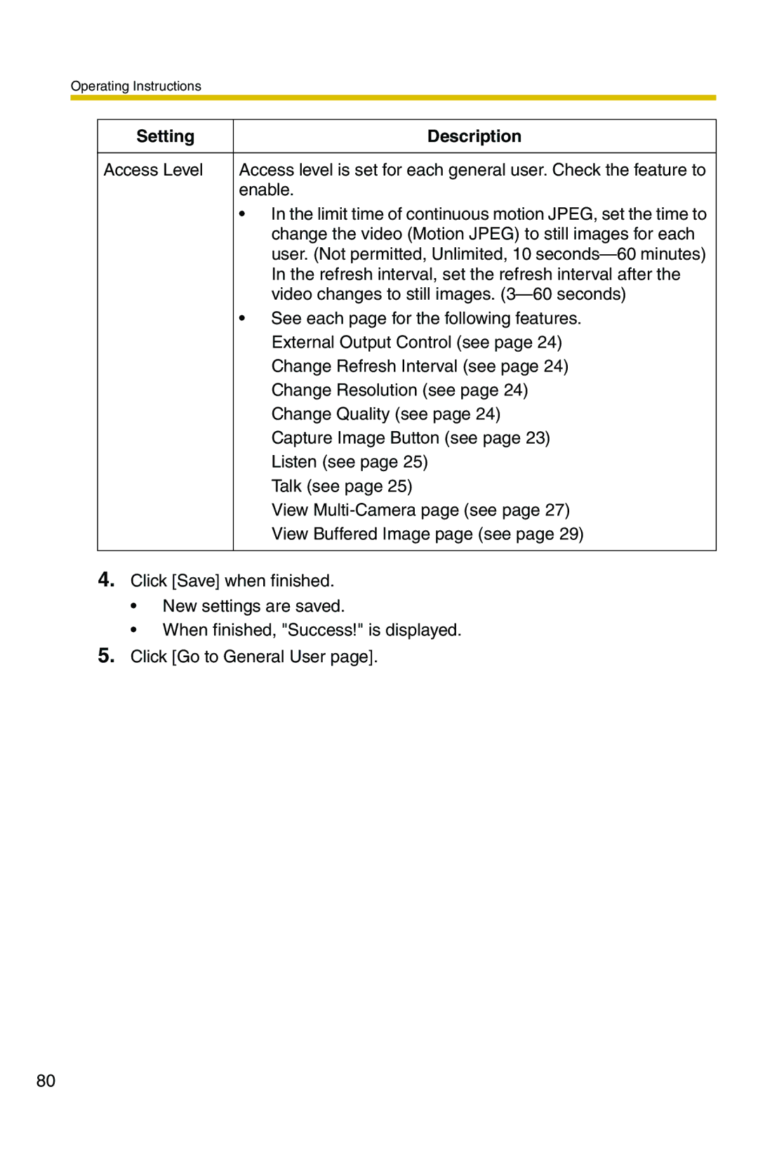 Panasonic BB-HCS301A manual Enable 