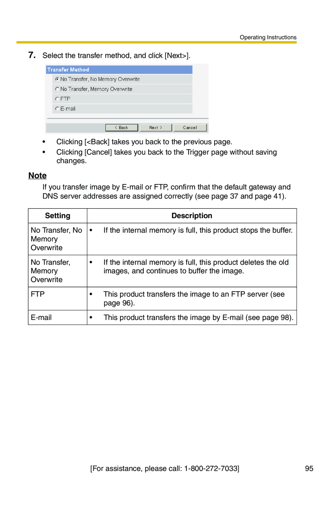 Panasonic BB-HCS301A manual Ftp 