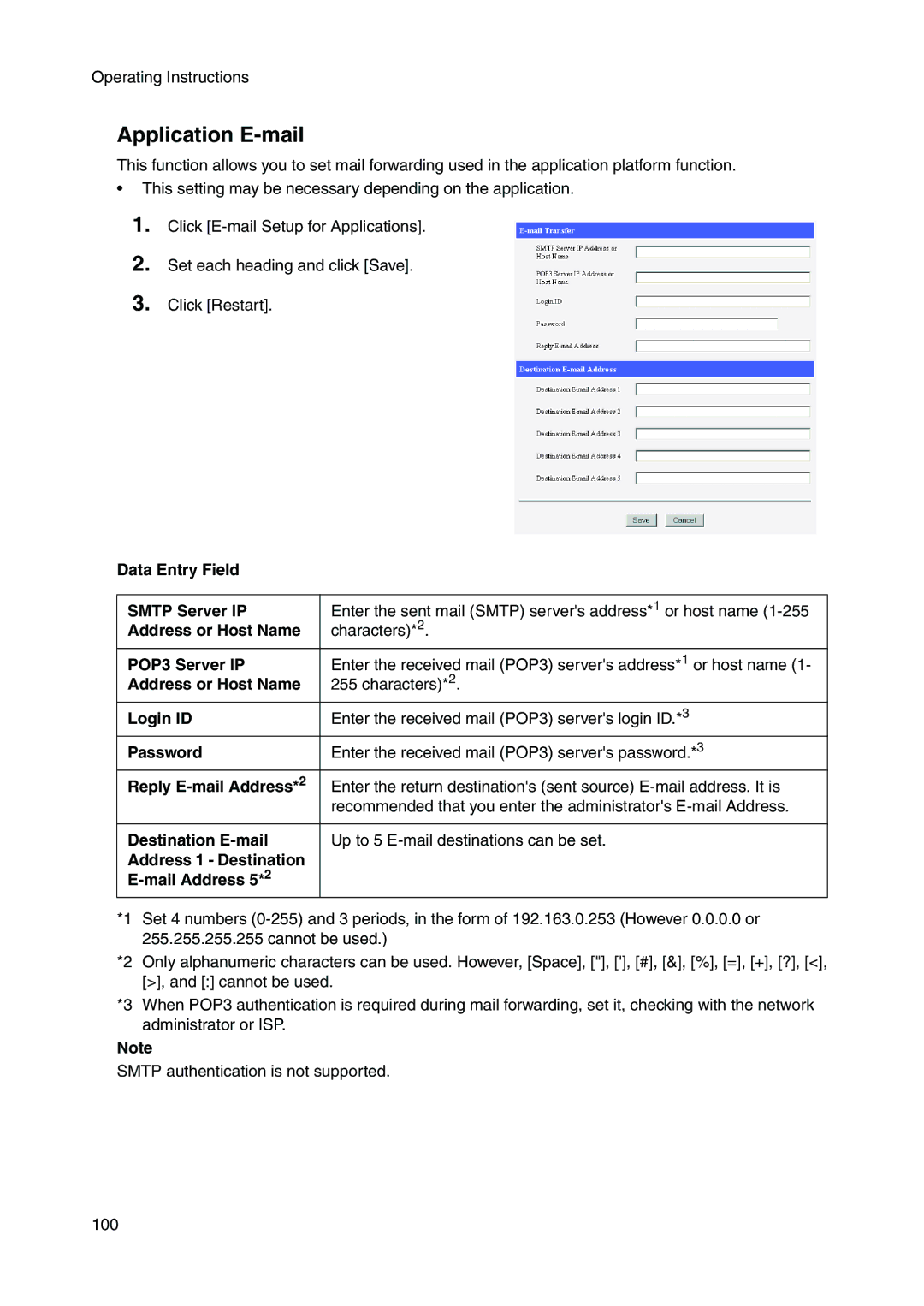 Panasonic BB-HGW700A manual Application E-mail 