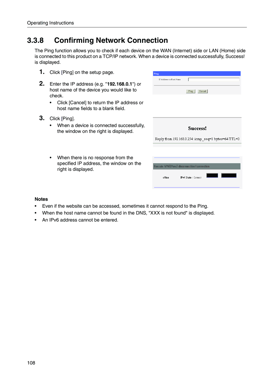 Panasonic BB-HGW700A manual Confirming Network Connection 