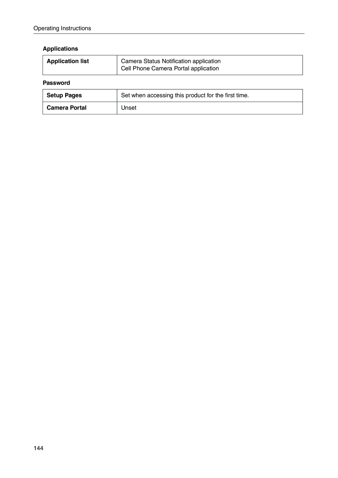 Panasonic BB-HGW700A manual 144 