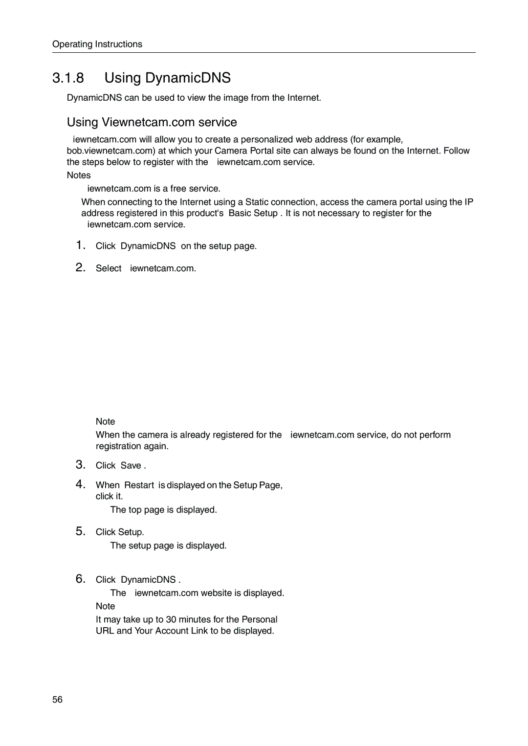 Panasonic BB-HGW700A manual Using DynamicDNS 