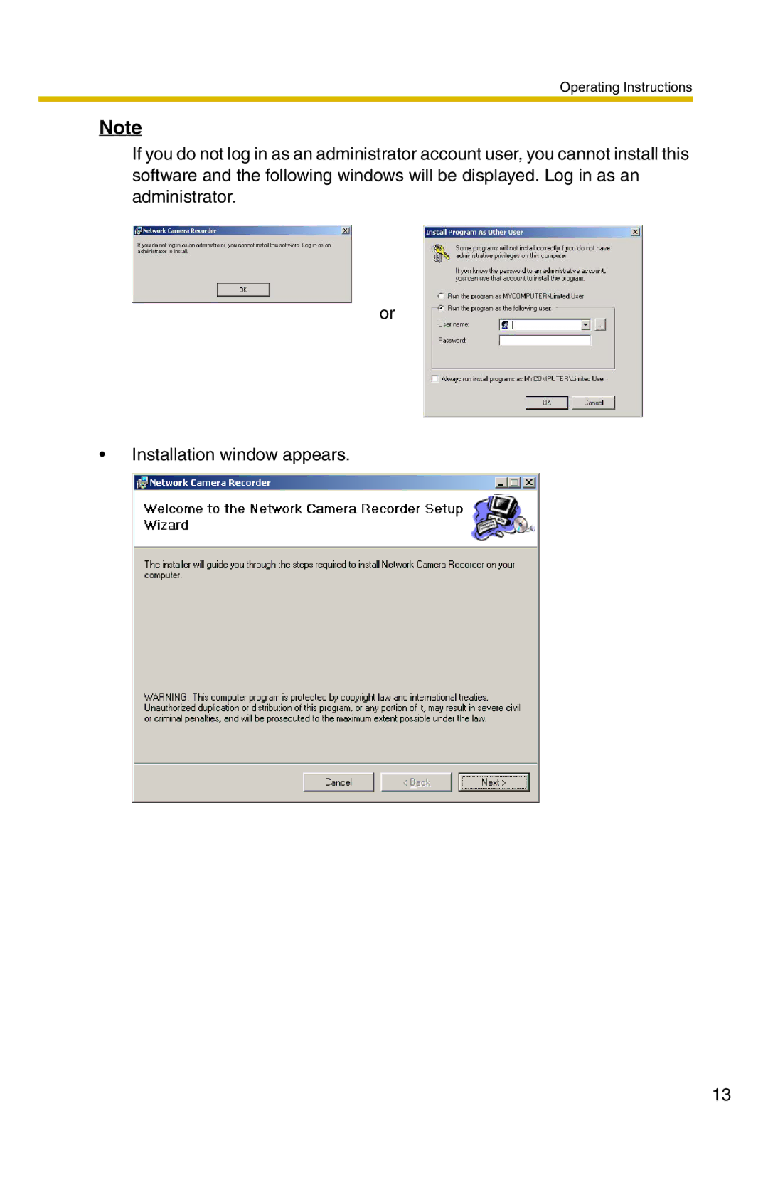 Panasonic BB-HNP11A operating instructions Operating Instructions 