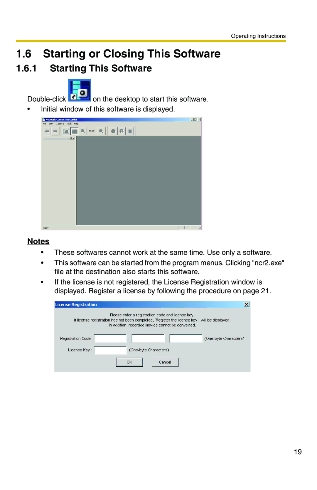 Panasonic BB-HNP11A operating instructions Starting or Closing This Software, Starting This Software 