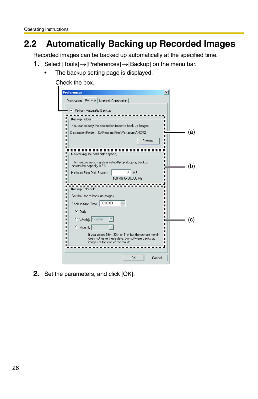 Panasonic BB-HNP11A operating instructions Automatically Backing up Recorded Images 