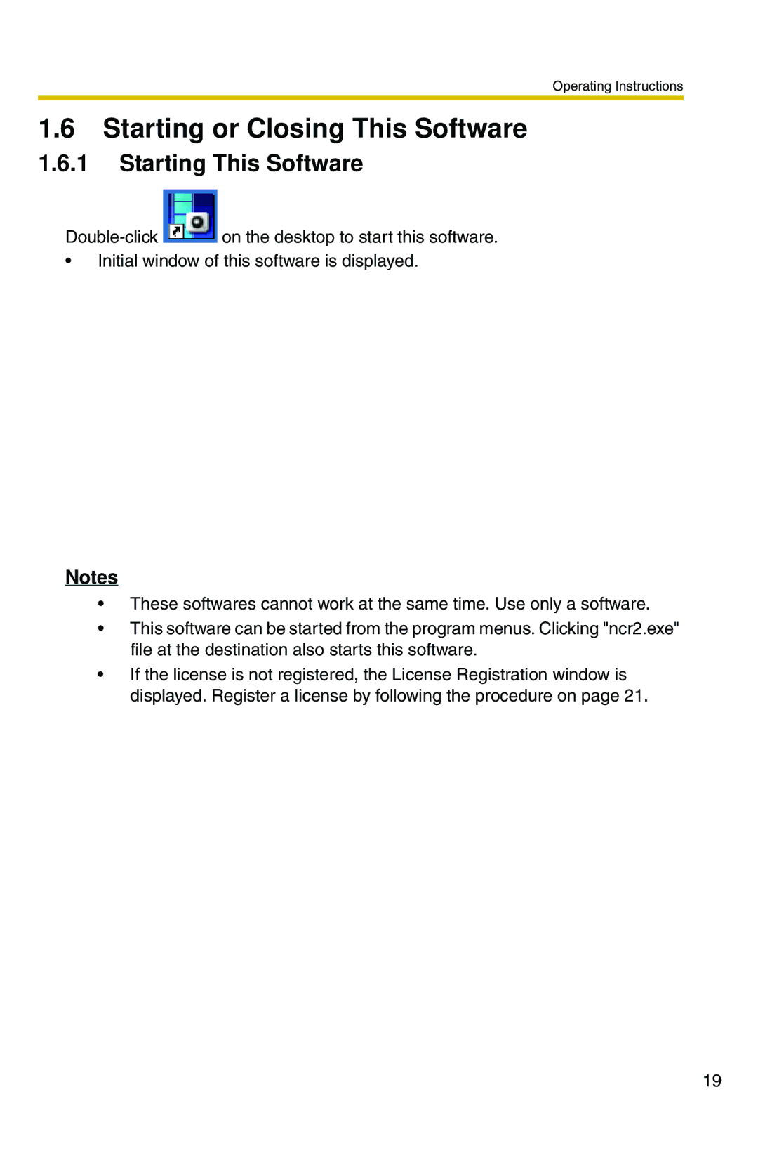 Panasonic BB-HNP11CE operating instructions Starting or Closing This Software, Starting This Software 