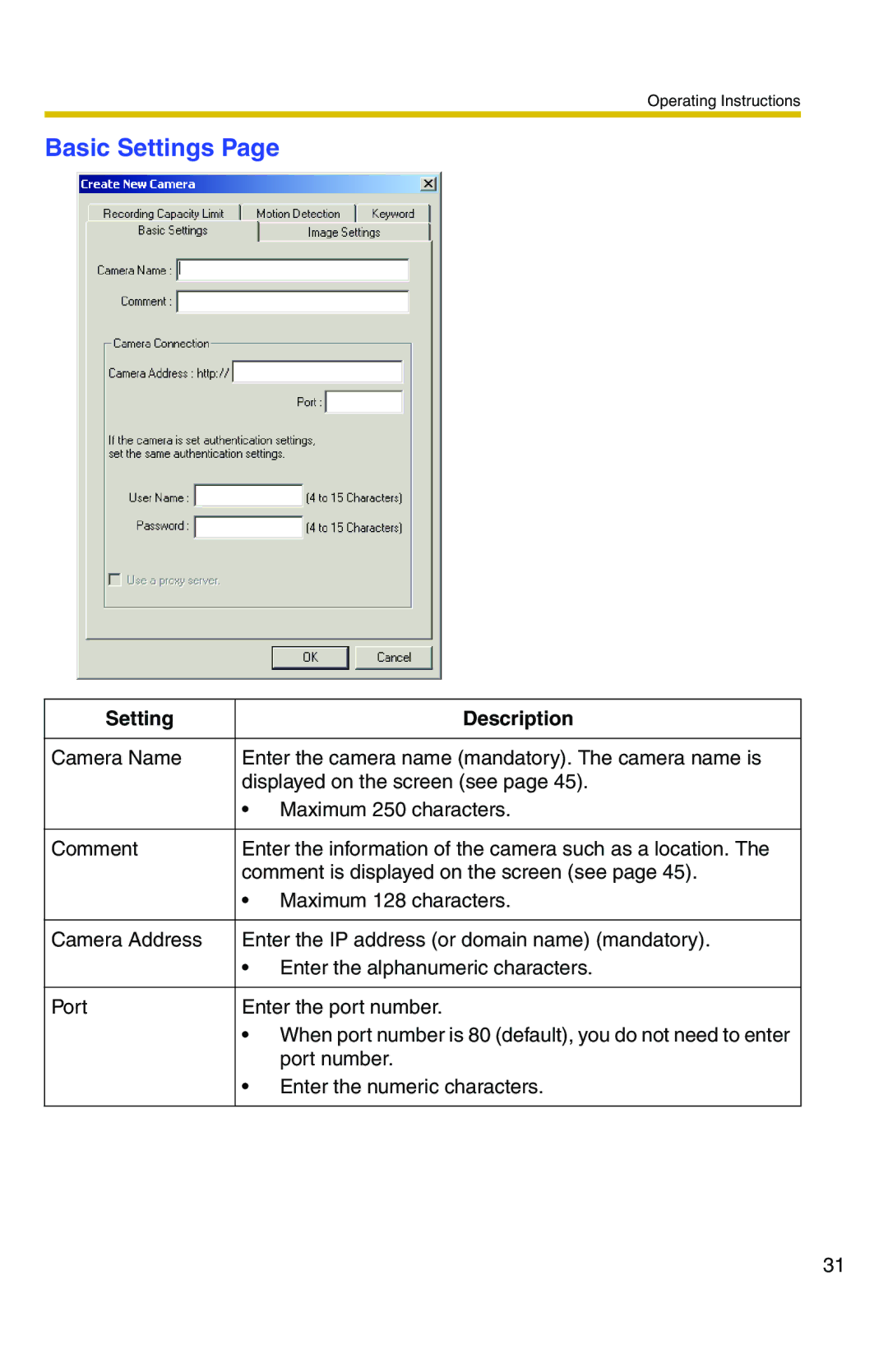 Panasonic BB-HNP11CE operating instructions Basic Settings 