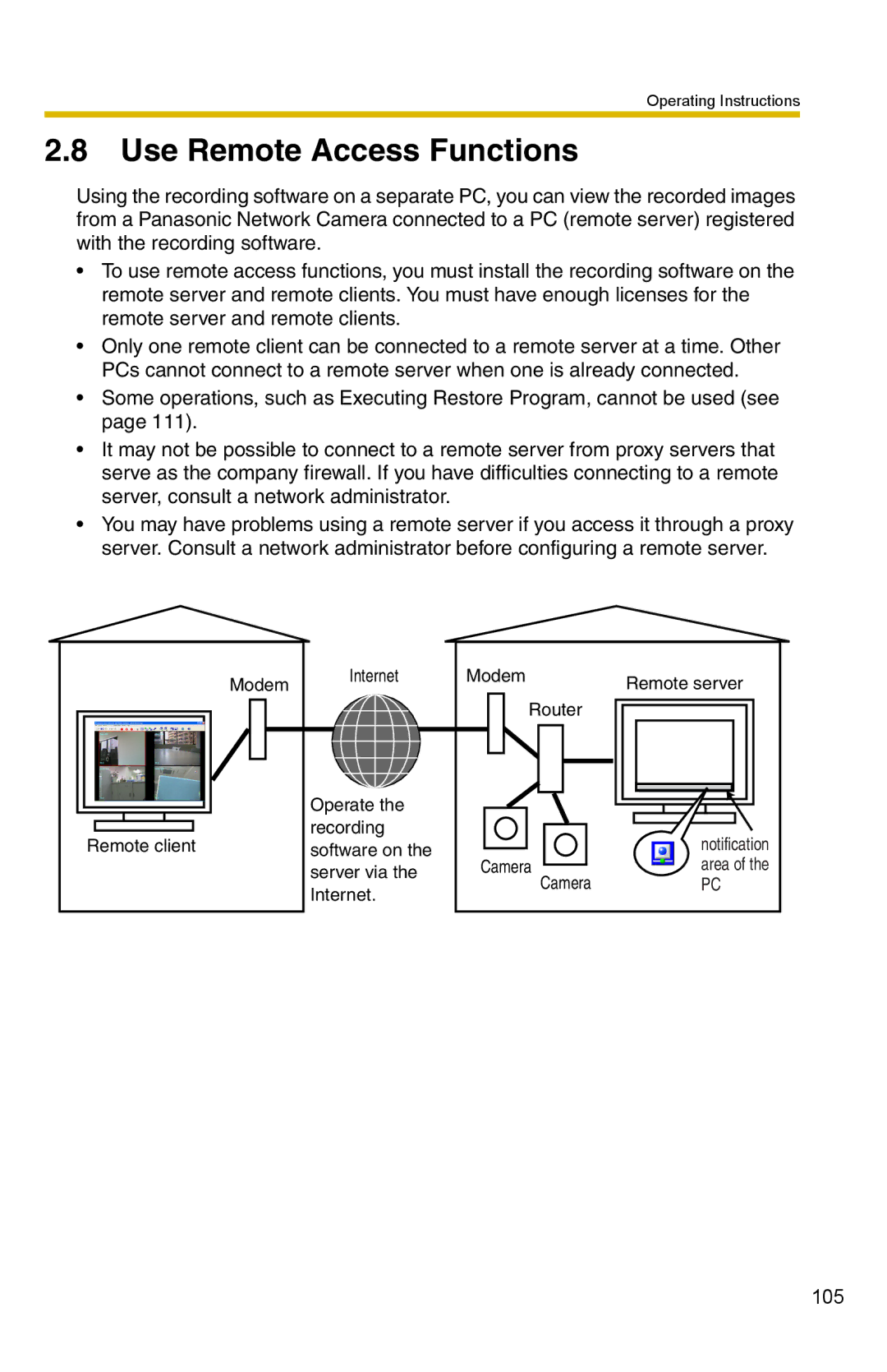 Panasonic BB-HNP15 operating instructions Use Remote Access Functions 