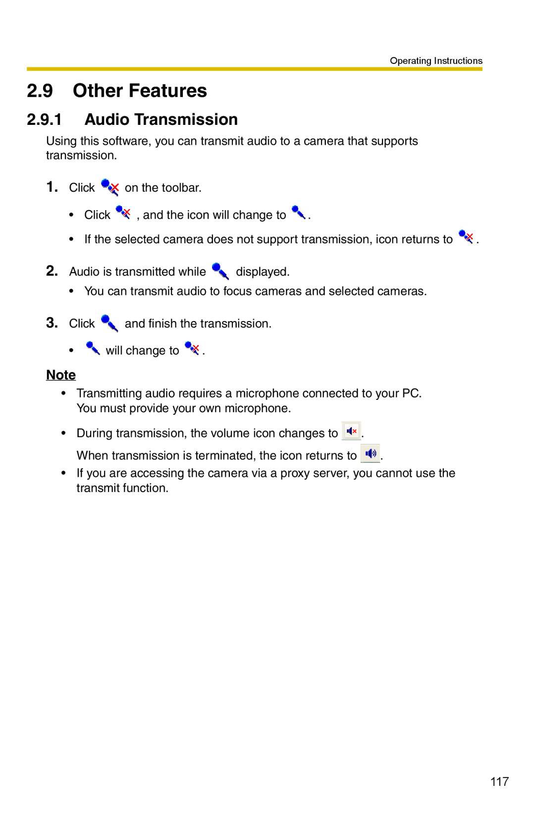 Panasonic BB-HNP15 operating instructions Other Features, Audio Transmission 