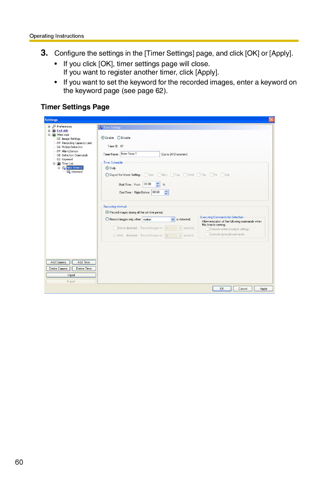 Panasonic BB-HNP15 operating instructions Timer Settings 