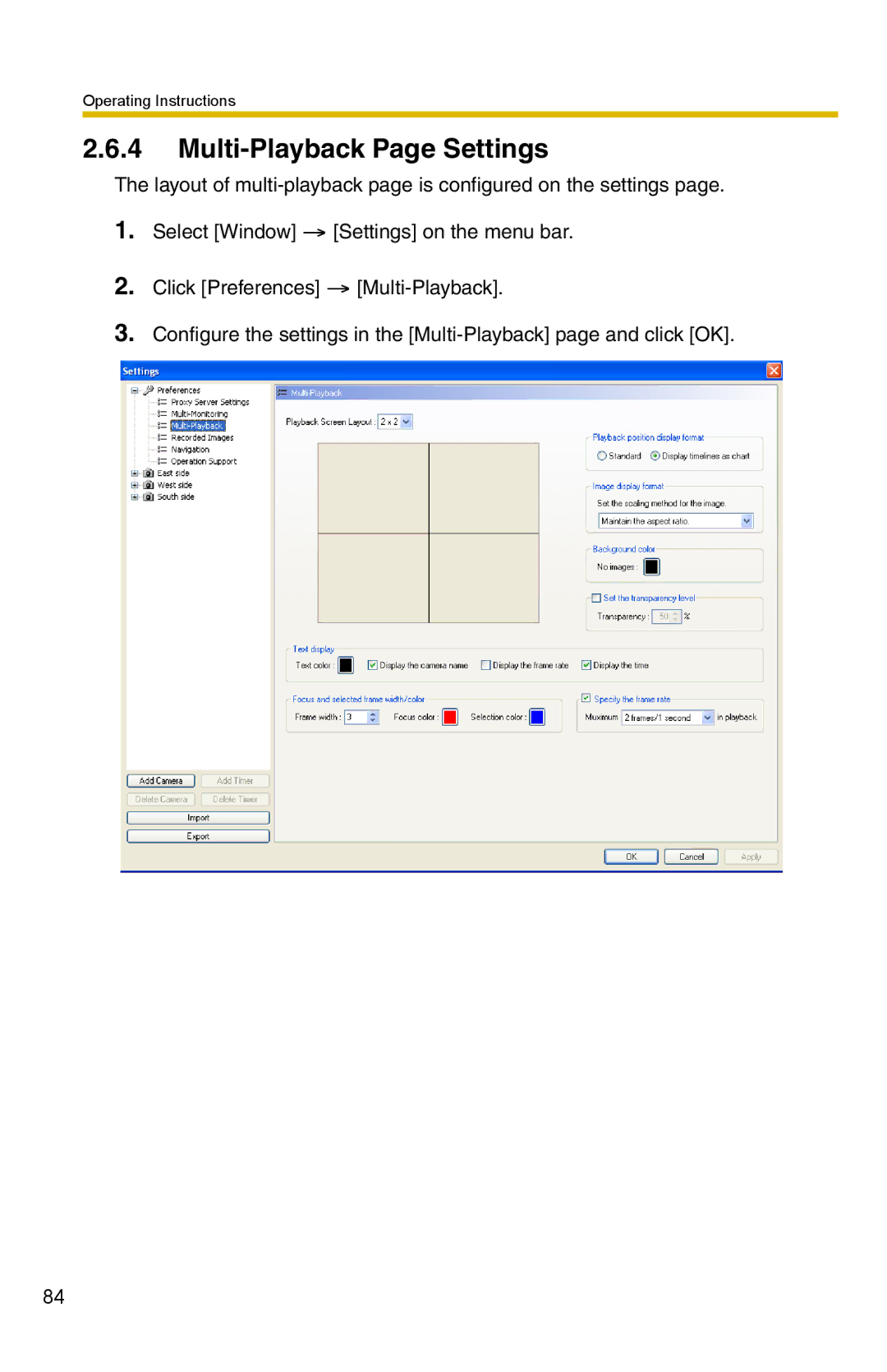 Panasonic BB-HNP15 operating instructions Multi-Playback Page Settings 